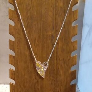 Elegant Silver Heart Pendant Necklace